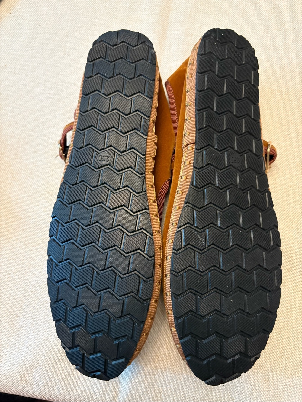 Women's Mary Jane Velvet Flats - Burnt Orange Brown NWOT - Picture 5 of 6